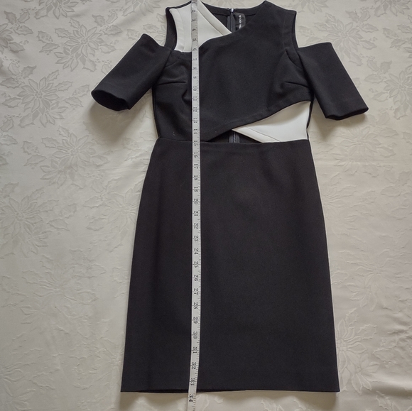 Yigal Azrouel Asymmetrical cutout bodycon mini dress colorblock bandage - Picture 4 of 12